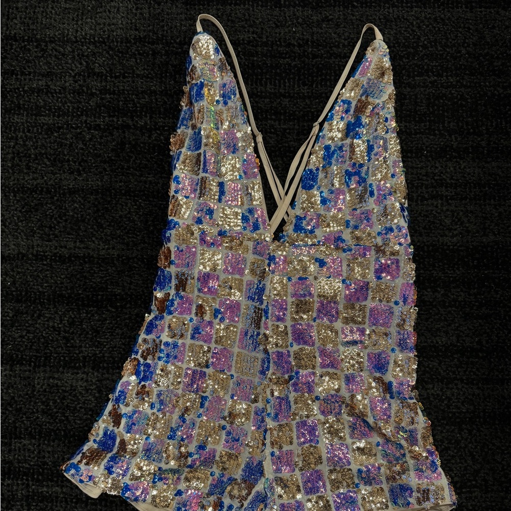 Forever 21 Multicolor Sequin Jumpsuit